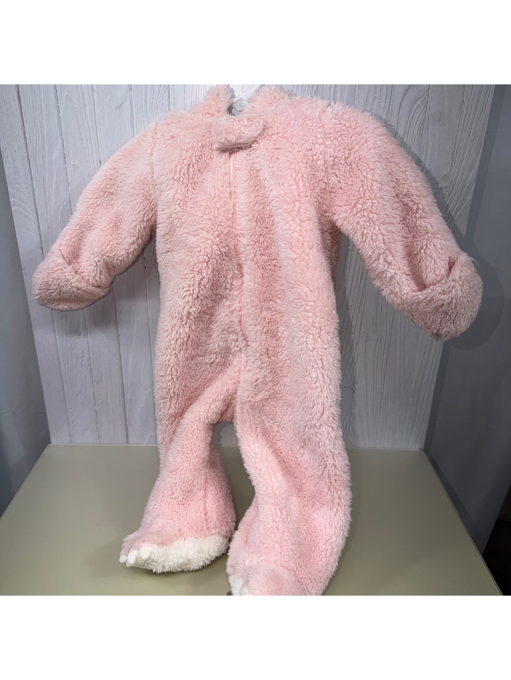 Just One You Carter’s Baby Pink Bear Fleece Bunting 6M
